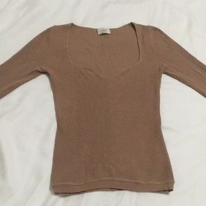 Aritzia Wilfred Tuscany Sweater in Gold Camel